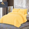 Lenjerie Pat Dublu, Blanita de Iepure Pufoasa, 6 Piese, Galben, Cod J478